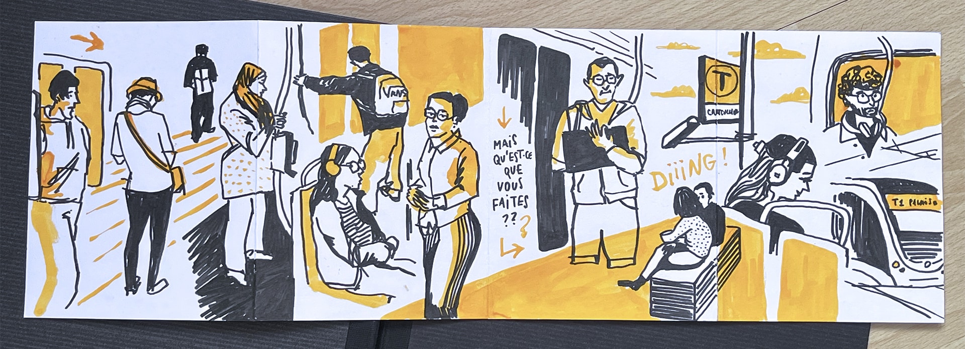 Reportage dessiné dans le métro