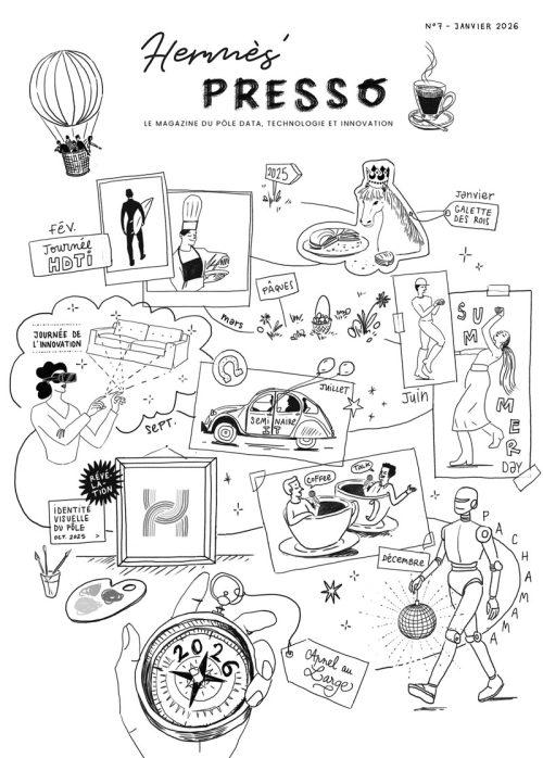 Croquis de couverture Magazine Hermès